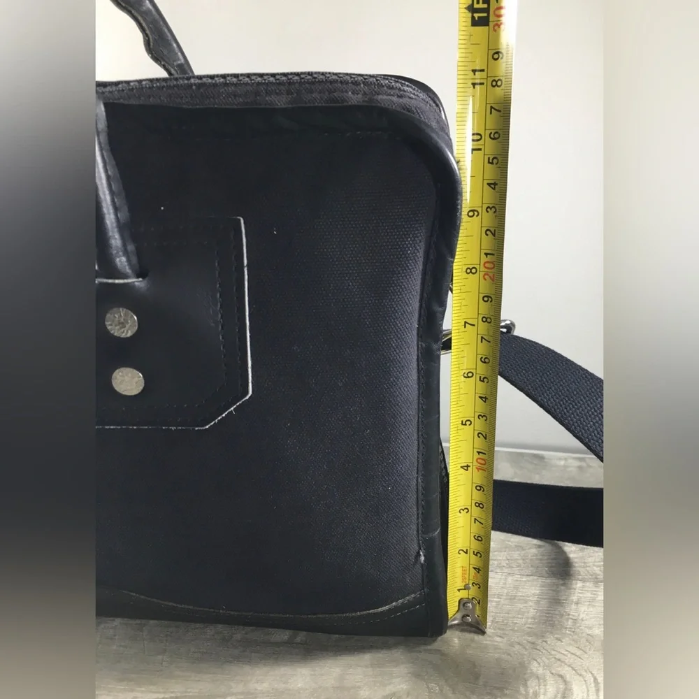 Duluth Pack Black Traveler’s Leather Bag Computer Laptop Everyday Briefcase USA